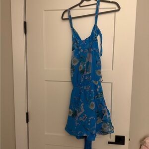 Blue Floral Romper